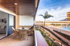 Apartamento en Santiago del Teide - Apartamento con piscina a 2 km de la playa